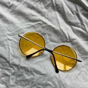 Yellow oversized sunglasses